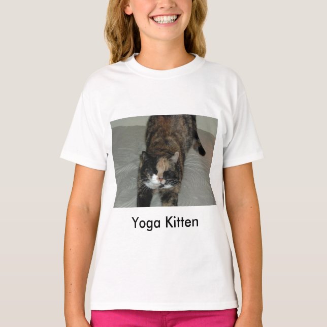 Yoga Calico Cat Tee (Framsida)