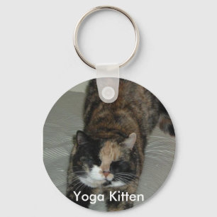 Yoga Calico Kattunge Nyckelring