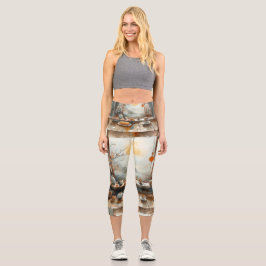 Yoga Capris, XS (0-2) med hög avsättning