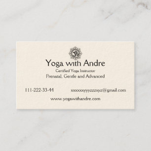 Yoga cards OM Visitkort