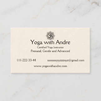 Yoga cards OM Visitkort