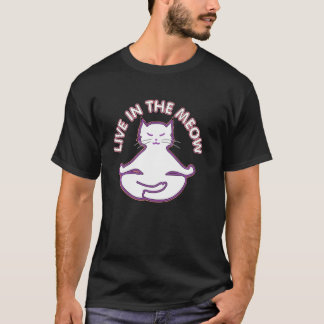 Yoga Cat bor i Meow Yogi Kattunge Meditation Lo T Shirt