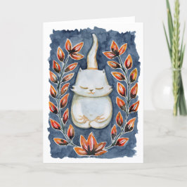 Yoga Cat-hälsningskort Helgkort