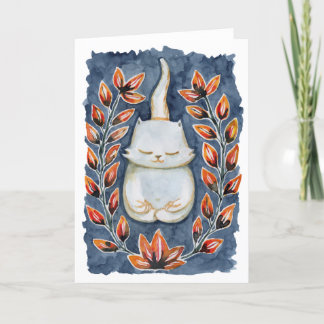 Yoga Cat-hälsningskort Helgkort