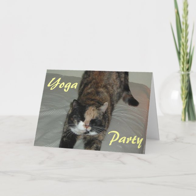 Yoga Cat Inbjudan (Framsida)