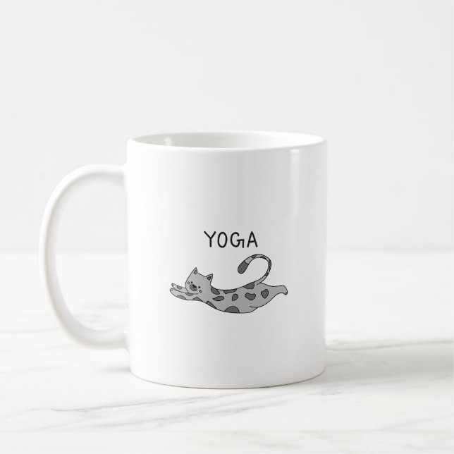 Yoga Cat Kaffemugg (Vänster)