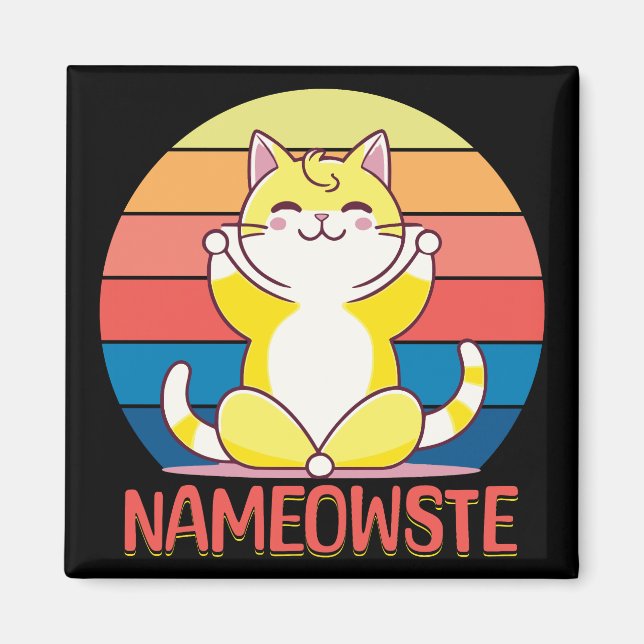 Yoga cat magnet (Framsidan)