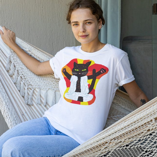 Yoga cat meditation pilates tai chi t shirt (Skapare uppladdad)