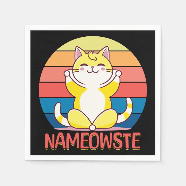 Yoga cat pappersservett (Framsidan)