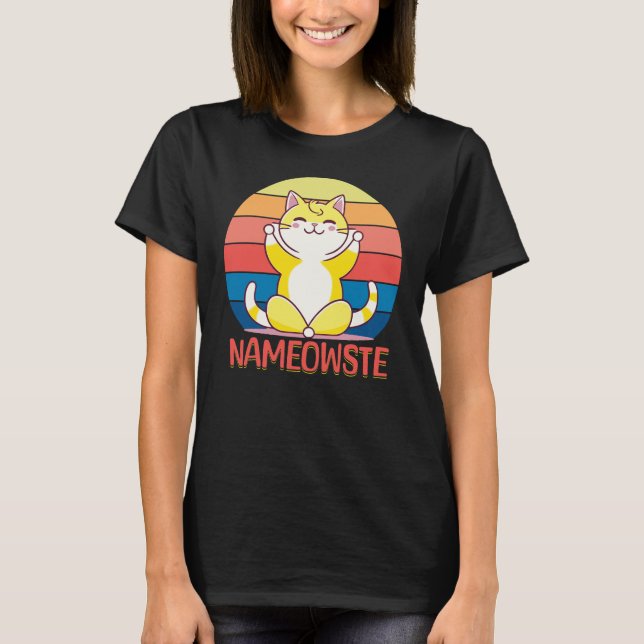Yoga cat t shirt (Framsida)