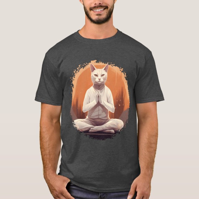 Yoga cat T-Shirt (Framsida)