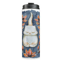 Yoga Cat Thermal Tumbler