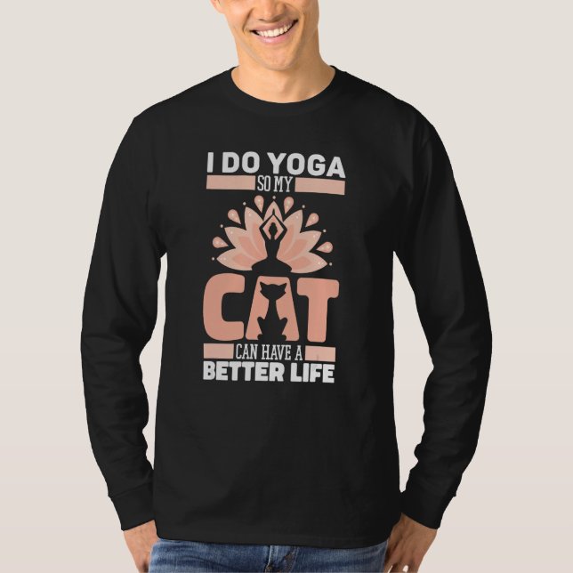 Yoga Cat Training  Yogi Yoga T Shirt (Framsida)