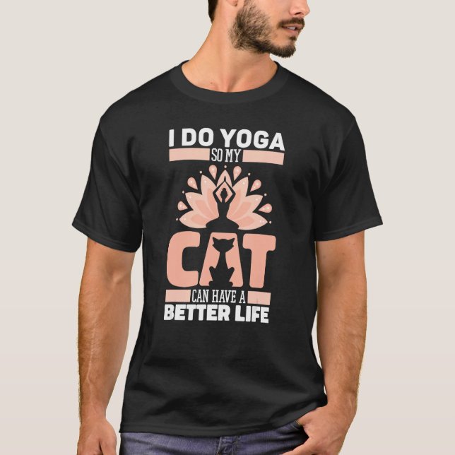 Yoga Cat Training  Yogi Yoga T Shirt (Framsida)