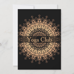 Yoga Centre, yoga, sport, mandala, Golden mandala Inbjudningar