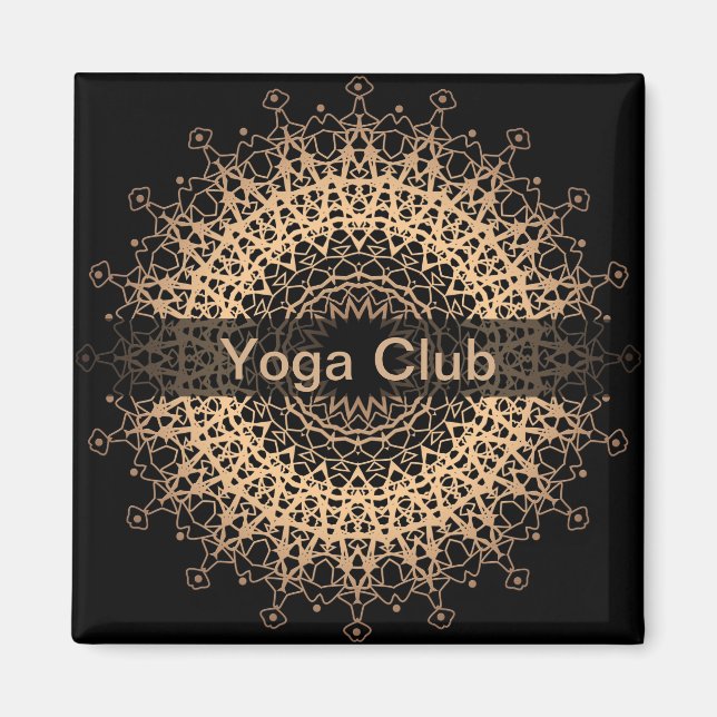 Yoga Centre, yoga, sport, mandala Magnet (Framsidan)