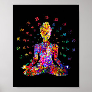 Yoga Chakra Andligt Kropps System Meditation Poster