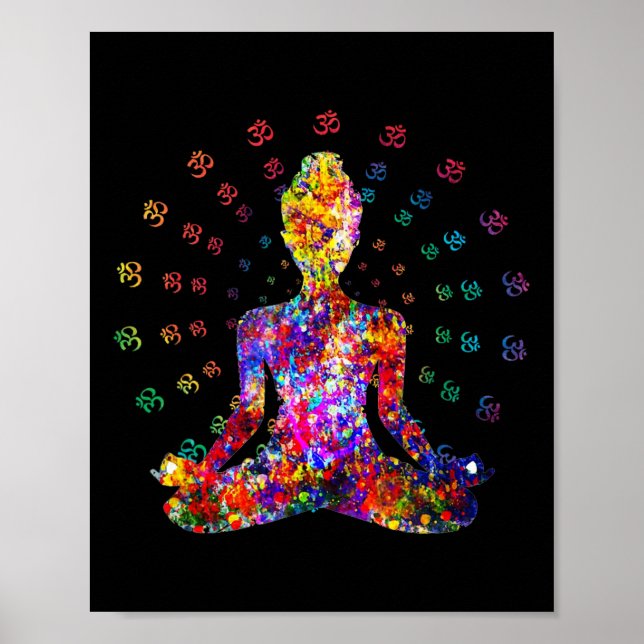 Yoga Chakra Andligt Kropps System Meditation  Poster (Framsidan)