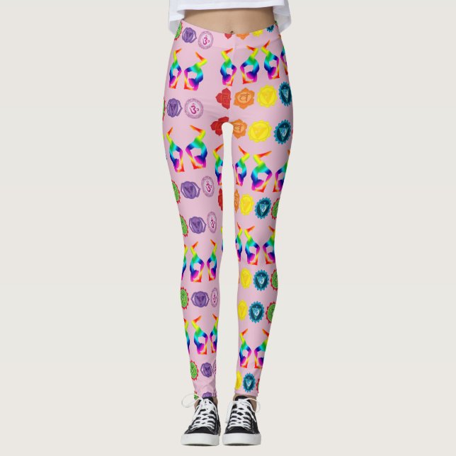 Yoga Chakras Balnace Leggings (Framsida)