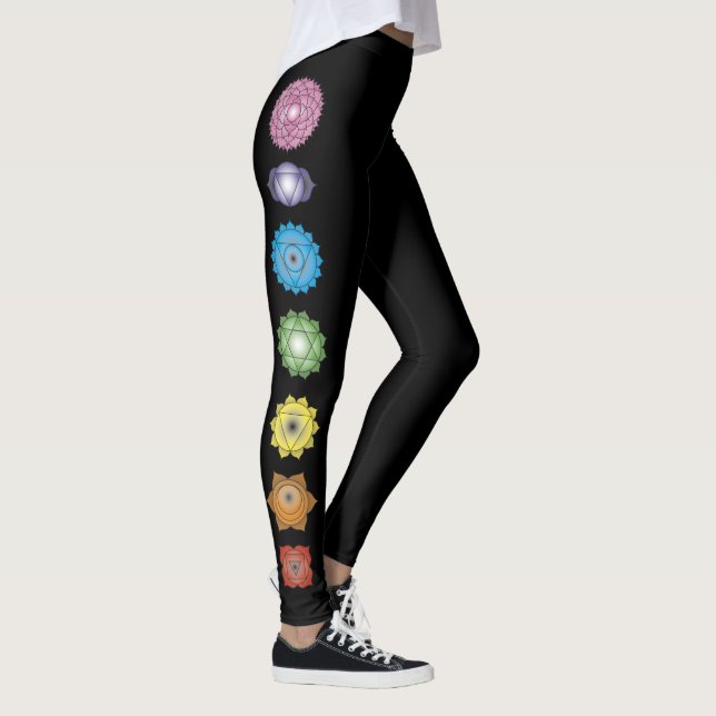 Yoga Chakras Fitness Exercise Leggings (Höger)