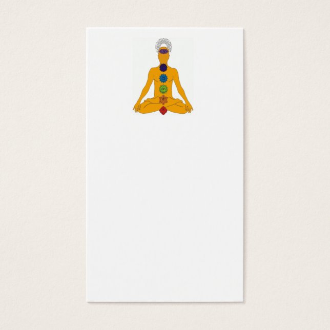 yoga chakras visitkort (Framsidan)