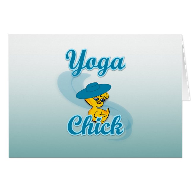 Yoga Chick #3 Hälsningskort (Framsidan Horizontal)
