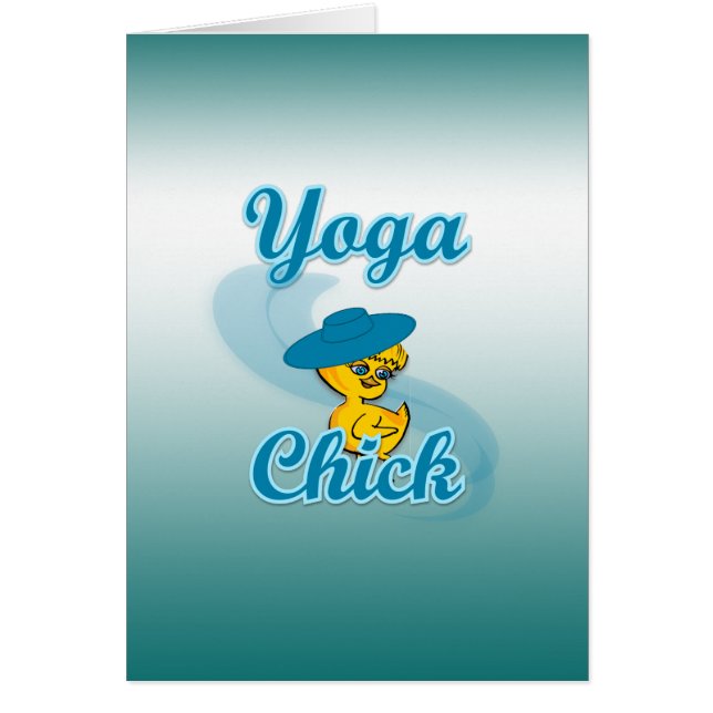 Yoga Chick #3 Hälsningskort (Framsidan)