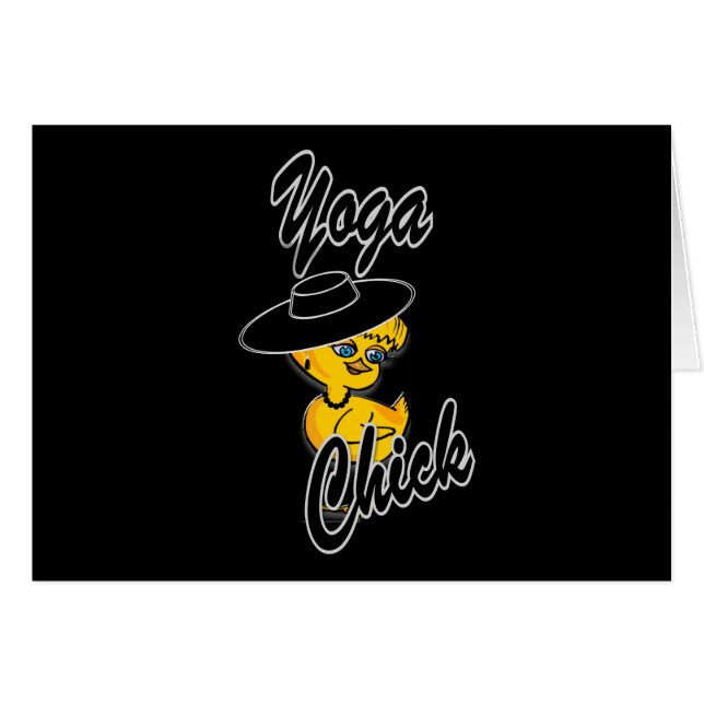 Yoga Chick #4 Hälsningskort (Framsidan Horizontal)