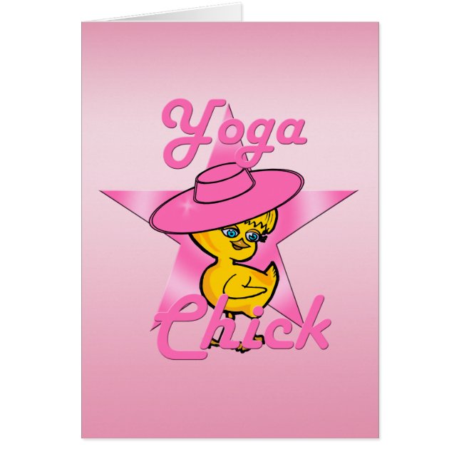 Yoga Chick #8 Hälsningskort (Framsidan)