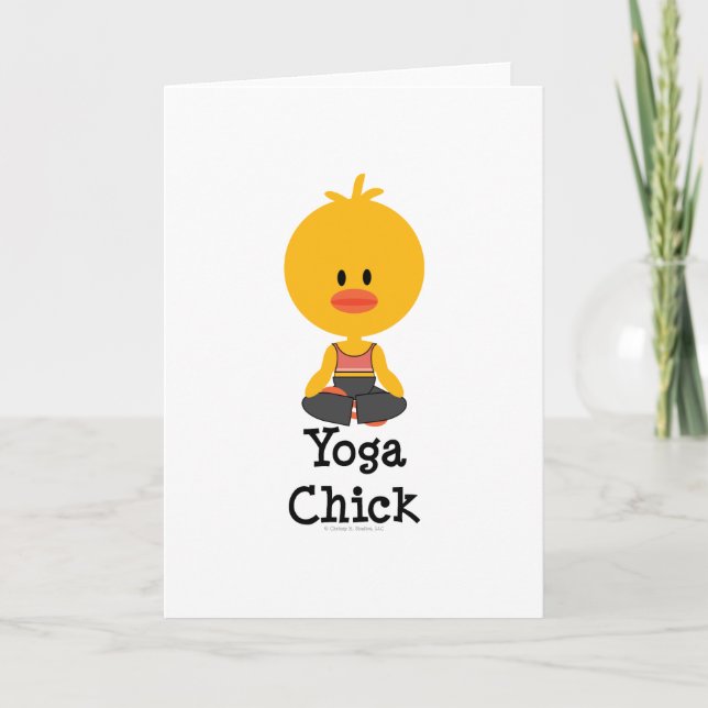 Yoga Chick-hälsningskort Kort (Framsida)