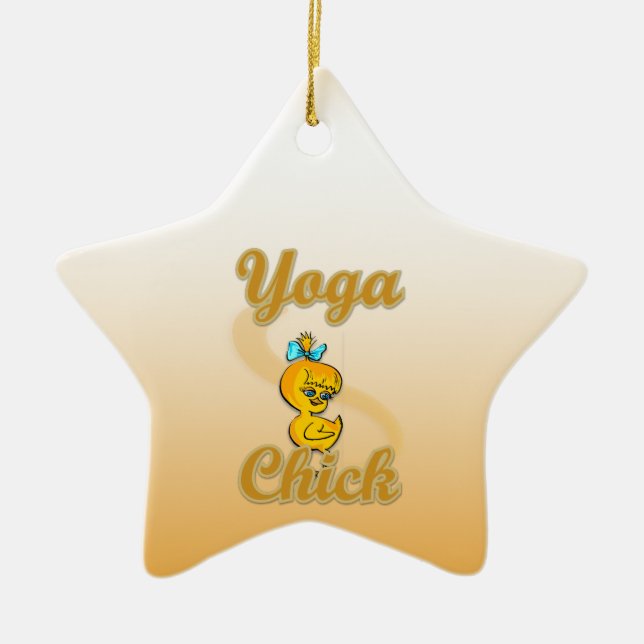 Yoga Chick Julgransprydnad Keramik (Framsidan)