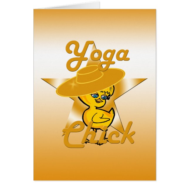 Yoga-Chick nr 10 Hälsningskort (Framsidan)