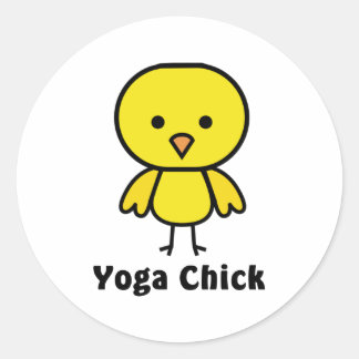 Yoga Chick Runt Klistermärke