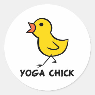 Yoga Chick Sticker Runt Klistermärke