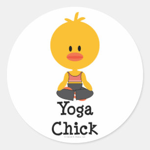 Yoga Chick Stickers Runt Klistermärke