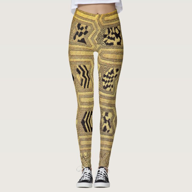 Yoga Class African Tribal Leggings (Framsida)