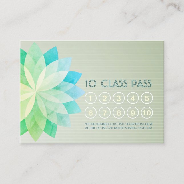 Yoga Class Pass Loyalty-avtalskort Mandala Lojalitetskort (Framsida)