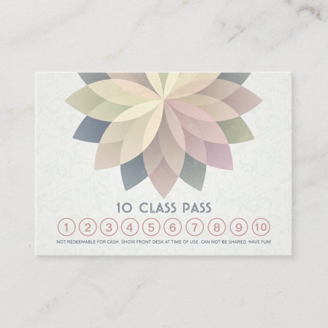 Yoga Class Pass Loyalty-avtalskort Mandala Lojalitetskort (Framsida)