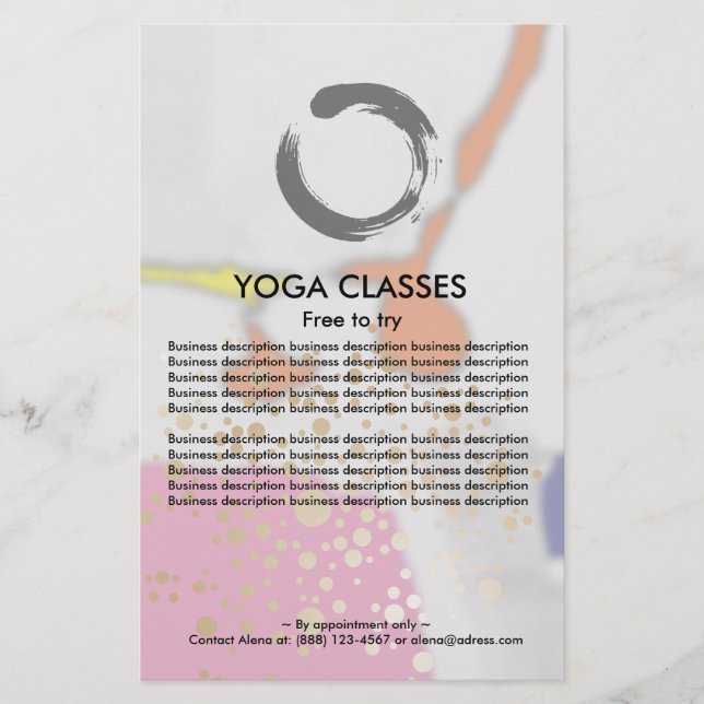 Yoga Classes Flyer (Framsidan)