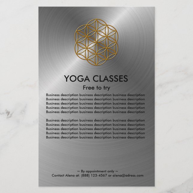 Yoga Classes Flyer (Framsidan)