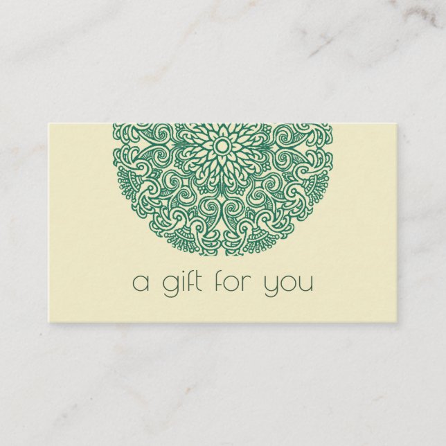 Yoga Classes Gift Card Visitkort (Framsida)
