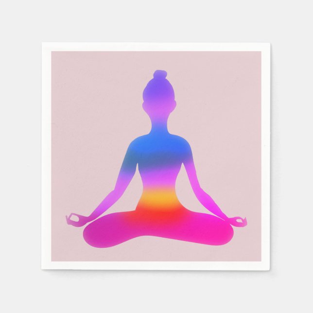 Yoga Cocktail Papper Napkins Pappersservett (Framsidan)