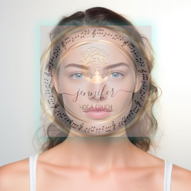 Yoga Couch Therapist Mindfullness QR CODE Music Fyrkantigt Visitkort (Yoga Couch Therapist Mindfullness QR CODE Music Square Business Card)