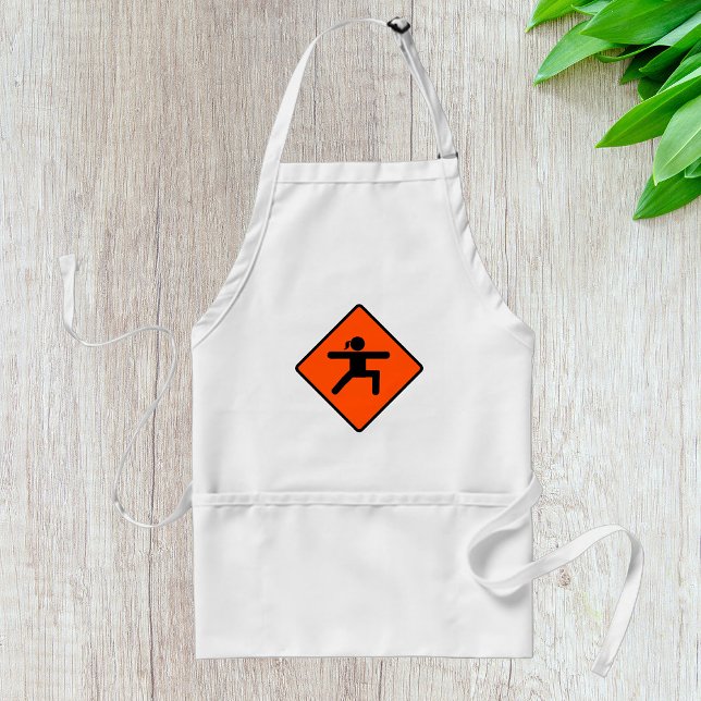 Yoga Crossing Sign Warrior Pose Stick figur Förkläde (Skapare uppladdad)