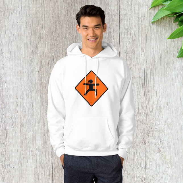 Yoga Crossing Sign Warrior Pose Stick figur Hoodie (Skapare uppladdad)