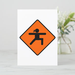Yoga Crossing Sign Warrior Pose Stick figur Inbjudningar