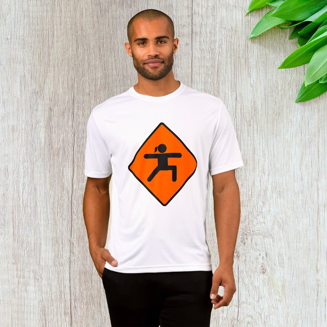 Yoga Crossing Sign Warrior Pose Stick figur T Shirt (Skapare uppladdad)