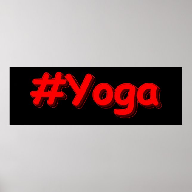 "#Yoga" Cute Design. Köp nu Poster (Framsidan)