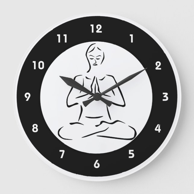 Yoga Design Wall Clock Stor Klocka (Framsida)