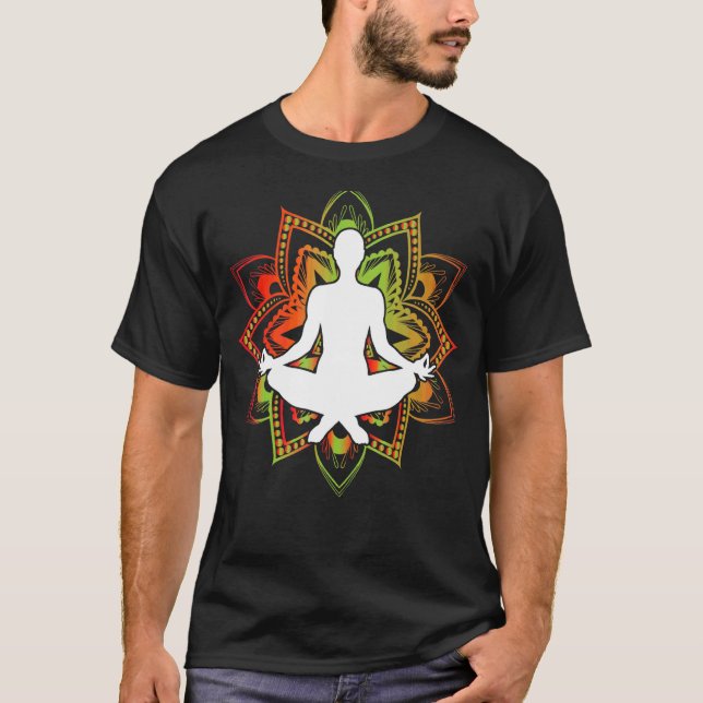Yoga Design Yoga Posture Pose Meditation Relaxati T Shirt (Framsida)